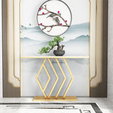 Contemporary Stone Console Sofa Table Rectangle Iron End Table for Hall Clearhalo 'Console Tables' 'console_tables' 'Entry & Mudroom Furniture' 'furn' 'furn_console_tables' 'Furniture' 1200x1200_8fa4313a-e731-4955-a179-2ae08c4ee988