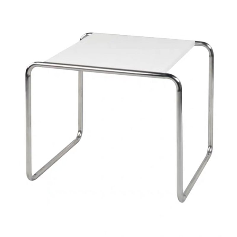 Mesa minimalista rectangular 15.7 "D Tabla final moderna de trineo de trineo de acero