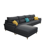 Moderne, lakenbezogene Sofa & Chaise Stoff ausgestattet Armsektional