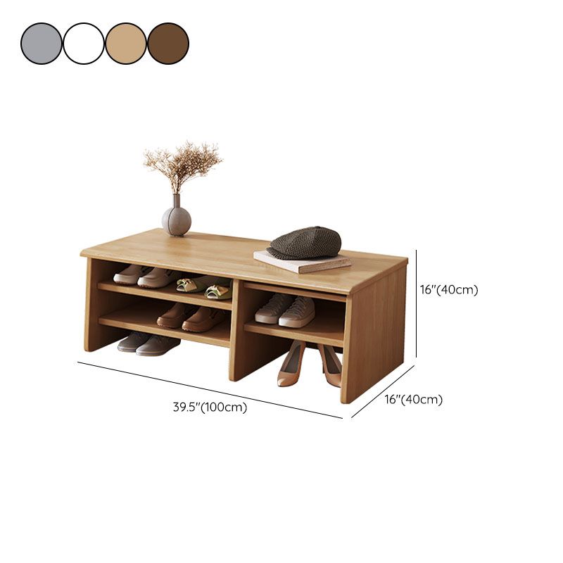 Modern Rubber Wood Bench Rectangle Home Storage Seating Bench with Legs Clearhalo 'Benches' 'Chairs & Seating' 'furn' 'furn_benches' 'Furniture' 'Living Room Furniture' 1200x1200_8fa84f7c-ab20-4ae7-a8b0-ce25ac366f61