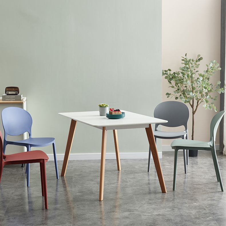 Plastic Contemporary Modern Dining Room Side Chair Open Back Chair Clearhalo ' kitchen&dining_furn' 'Dining Chairs' 'Dining Tables & Seating' 'dining_chair' 'Furniture' 'furniture_dining_chair' 'Kitchen & Dining Furniture' 'kitchen' 1200x1200_8fa86bd0-78d5-4ba4-b7be-818cb168696f