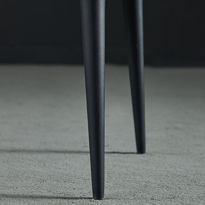 Industrial Faux Leather Dining Chairs Armless Wingback Parsons Chair