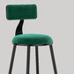Scandinavian Low Back Footrest Barstool Matte Finish Velvet Counter Stool Clearhalo 'Bar Furniture' 'Bar Stools' 'bar_stools' 'furn' 'furn_bar_stools' 'Furniture' 'furniture_bar_stools' 'Kitchen & Dining Furniture' 1200x1200_8fa8d136-da60-438c-8459-c5234d4fb151