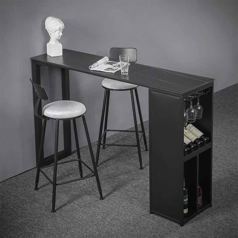 Industrial Style Bar Table Stone Top 42-inch Height Pub Table for Dining Room Clearhalo 'Bar Furniture' 'Bar Tables' 'bar_tables' 'furn' 'furn_bar_tables' 'Furniture' 'furniture_bar_tables' 'Kitchen & Dining Furniture' 1200x1200_8fa9297b-d489-4508-a618-6800a99ebb29