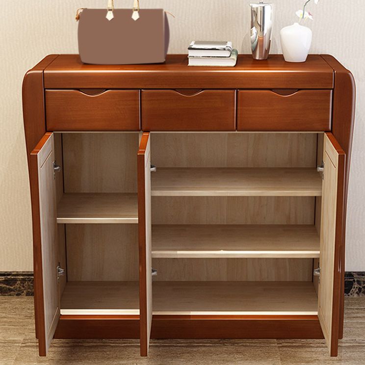 Cabinet d'accent moderne du milieu du siècle avec portes et tiroirs armoire