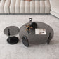 Glass Top Coffee Table Black Modern Round 3 Legs Cocktail Table Clearhalo 'Coffee & Accent Tables' 'Coffee Tables' 'coffee_tables' 'furn' 'furn_coffee_tables' 'Furniture' 'Living Room Furniture' 1200x1200_8fa961c1-1780-42e2-a0f6-9ba1a4bbbc6f