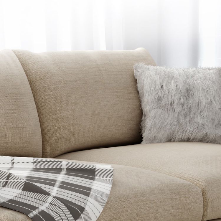 Modern 29.52" H Cotton Blend Wood Frame Recessed Arm Loveseat Clearhalo 'furn' 'furn_sofas' 'Furniture' 'Living Room Furniture' 'Sofa' 'sofas' 1200x1200_8fa988ee-6b93-4817-a00e-43bd68c68c93