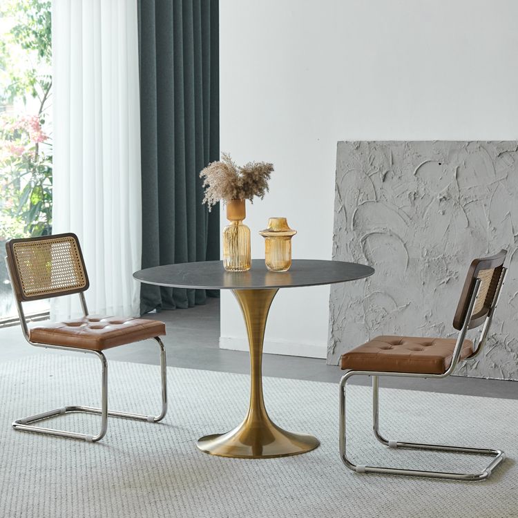 Round Dining Table Traditional Luxury Dining Table with Tulip Base Clearhalo 'Dining Tables & Seating' 'Dining Tables' 'dining_table' 'furn' 'furn_dining_table' 'Furniture' 'Kitchen & Dining Furniture' 1200x1200_8faab06d-d2b4-4d29-98a1-b50d537366c5
