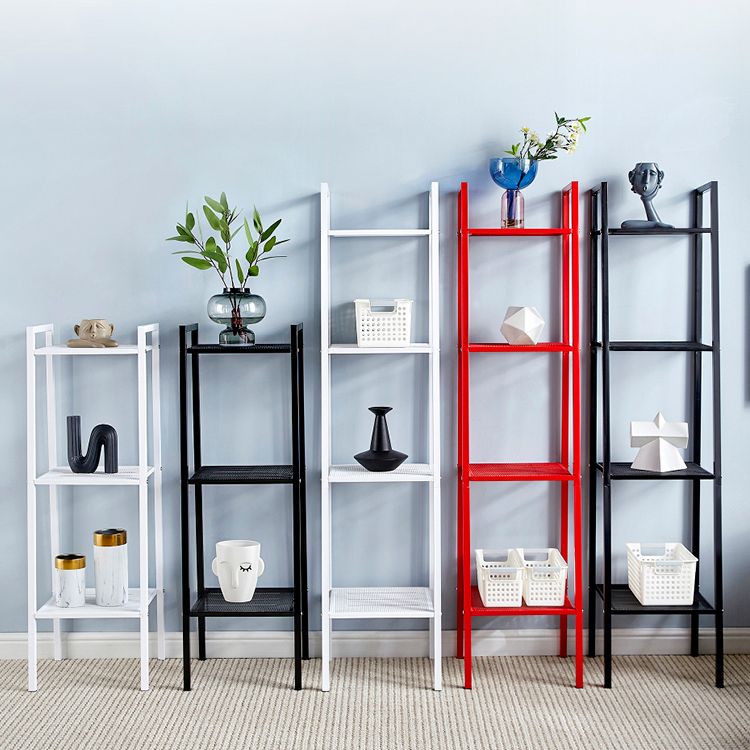 3/4-Shelf Contemporary Vertical Ladder Bookshelf steel Open Bookshelf for Home Clearhalo 'Bookcases' 'furn' 'furn_bookcases' 'Furniture' 'furniture_bookcases' 'kitchen' 'kitchen_bookcases' 'Living Room Furniture' 'Office Furniture' 1200x1200_8fab6b89-cd3e-4daa-a1fd-de127c4d7b2d