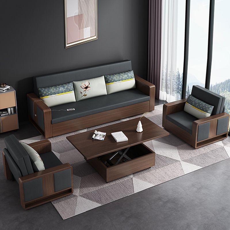 31 "De large canapé-lit contemporain futon gris oreiller comprenant un canapé-lit