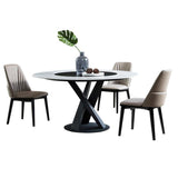 Juego de mesa redonda de comedor de piedra sinterizada de estilo moderno 1/4/5/7/9 Set de comedor de piezas