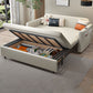 31" Wide Scandinavian Futon Sofa Bed White Futon Sleeper Sofa