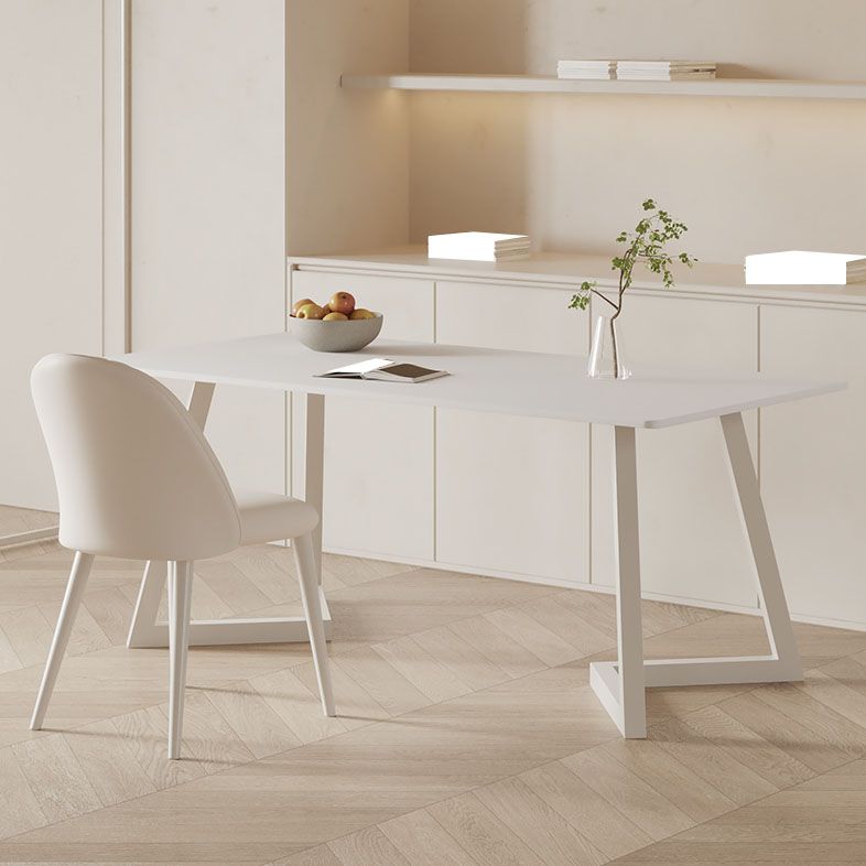 Scrivania da ufficio a forma di rettangolare scrivania in pietra in bianco per casa