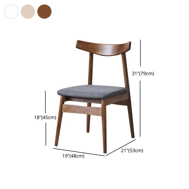 Contemporary Style Open Back Chairs Dining Armless Chair with Wooden Legs for Kitchen Clearhalo ' kitchen&dining_furn' 'Dining Chairs' 'Dining Tables & Seating' 'dining_chair' 'furn' 'furn_dining_chair' 'Furniture' 'furniture_dining_chair' 'Kitchen & Dining Furniture' 'kitchen' 1200x1200_8fae3c99-5b50-4656-9fbc-a1a9a33f0c00