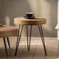 Mesa de centro de madera envejecida de madera clara del país francés para la sala de estar