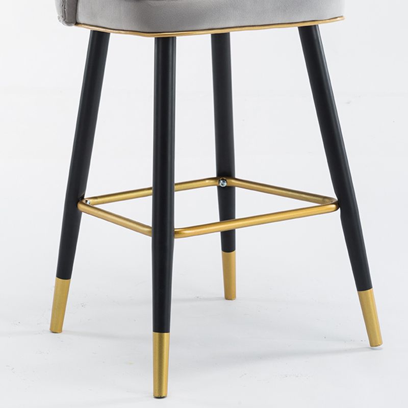 Scandinavian Iron Upholstered Counter Stools Black Low Back Bar Stools with Footrest Clearhalo 'Bar Furniture' 'Bar Stools' 'bar_stools' 'furn' 'furn_bar_stools' 'furniture_bar_stools' 'Kitchen & Dining Furniture' 'kitchen&dining_furn' 'kitchen' 'kitchen_furn' Furniture' 1200x1200_8fb33e61-f60a-4d42-a50b-9b94643a9fda