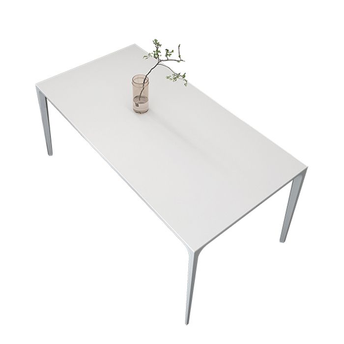 Mesa de comedor de estilo moderno Mesa rectangular de piedra sinterizada para el hogar