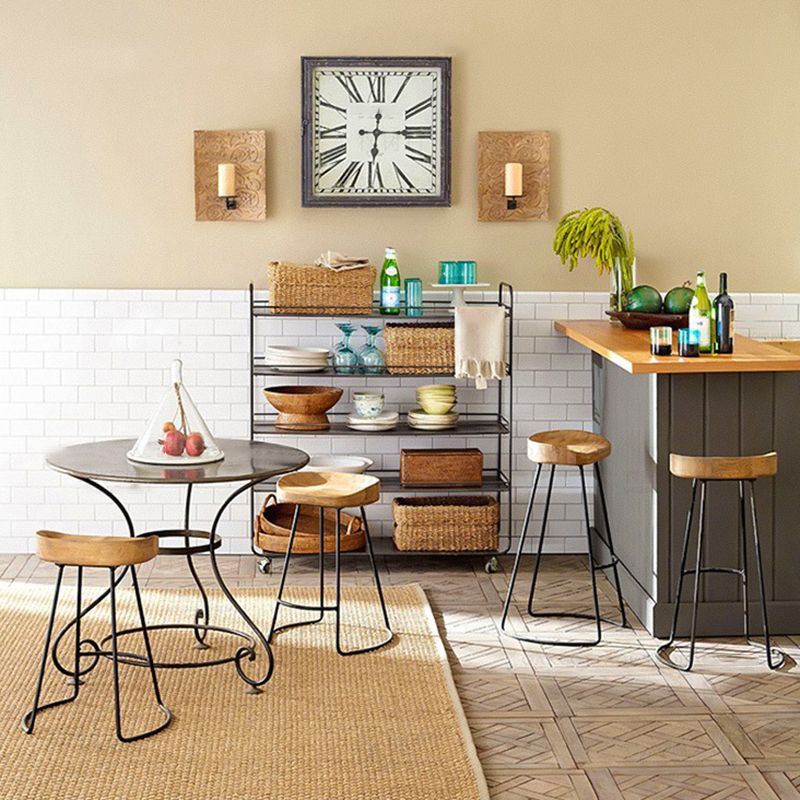 Contemporary Wood Seats Counter Stools Black Base Indoor Bar Stool for Kitchen Clearhalo 'Bar Furniture' 'Bar Stools' 'bar_stools' 'furn' 'furn_bar_stools' 'furniture_bar_stools' 'Kitchen & Dining Furniture' 'kitchen&dining_furn' 'kitchen' 'kitchen_furn' Furniture' 1200x1200_8fb43791-31dc-462a-9778-d07ec2fe1c62