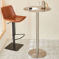 Table de salle à manger ronde en acier inoxydable, table de bar sur pied extérieur-intérieur
