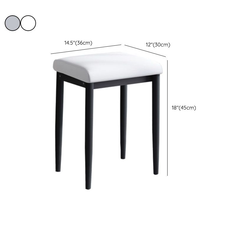 Leather Standard Stool Modern Style Simple Household Rectangular Stool Clearhalo 'furn' 'furn_ottomans_poufs' 'Furniture' 'Living Room Furniture' 'Ottomans & Poufs' 'ottomans_poufs' 1200x1200_8fb5dbf3-cbac-482e-9fac-3ef9ca6f0c75