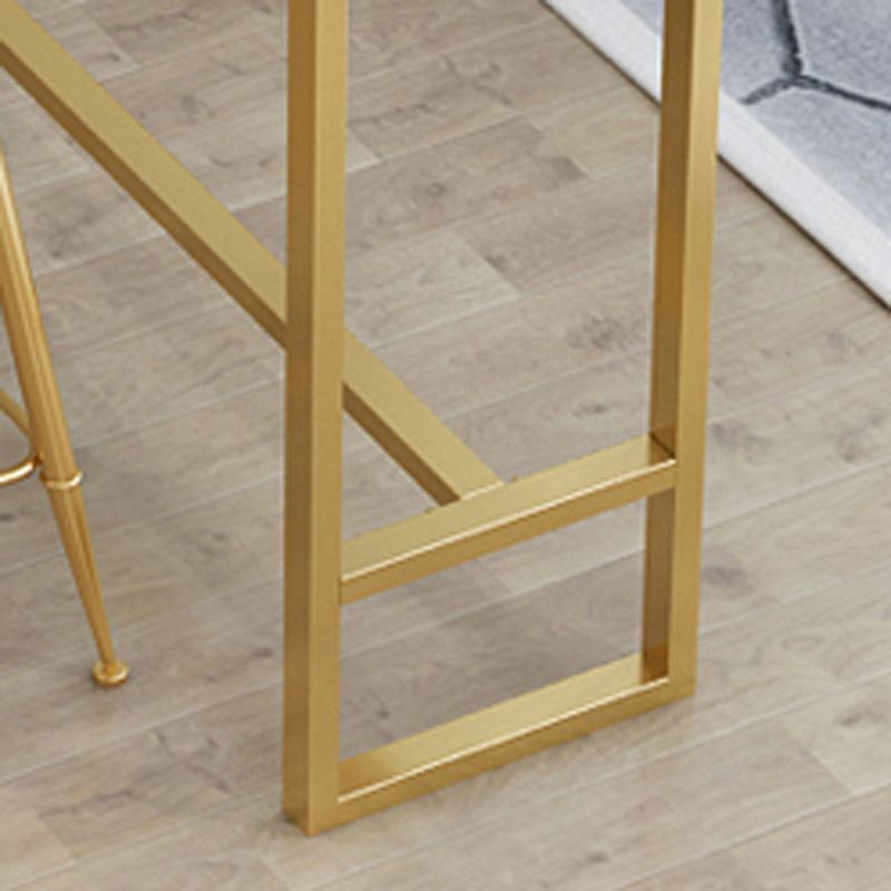 Glam Style 1/2/3 Pieces Bar Table Set Rectangle Bar Table with Metal High Stools for Home Clearhalo 'Bar Furniture' 'furn' 'furn_home_bar_bar_sets' 'Furniture' 'Home Bars & Bar Sets' 'home_bar_bar_sets' 'Kitchen & Dining Furniture' 1200x1200_8fb5e40e-9921-43b5-a343-e571d82180d1