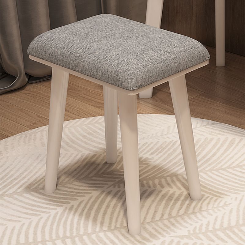 Tavolo da toeletta in legno massiccio contemporaneo set di sgabelli 1 vanità per trucco del cassetto