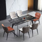 Contemporary Style Dining Chairs Arm Dining Chairs with Metal Legs for Kitchen