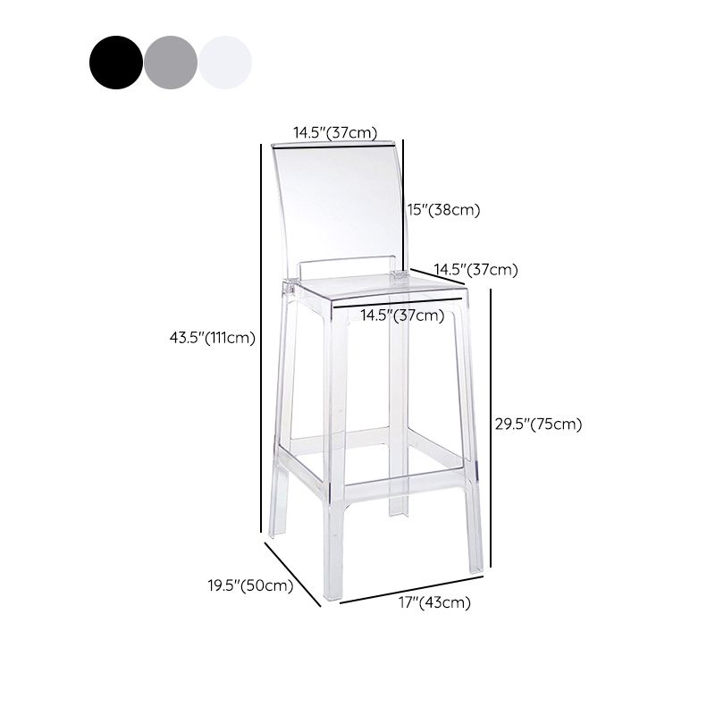 Modern Style Plastic Counter Stool Footrest Furniture in Matte Finish for Indoor Clearhalo 'Bar Furniture' 'Bar Stools' 'bar_stools' 'furn' 'furn_bar_stools' 'Furniture' 'Kitchen & Dining Furniture' 1200x1200_8fb70135-4a13-4811-ac3b-bfec87a96492