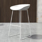 Tabouret de comptoir de dossier moderne, tabouret de Bar de café en fer avec siège en acrylique