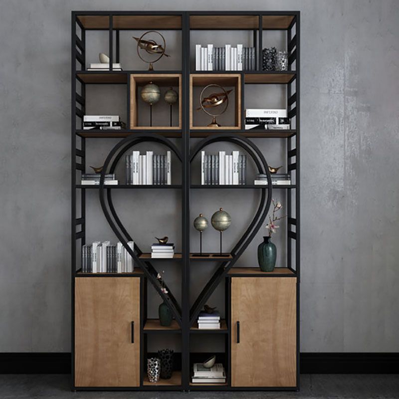 79"H Bookcase Open Back Industrial Style Bookshelf for Study Room Home Office Clearhalo 'Bookcases' 'furn' 'furn_bookcases' 'Furniture' 'furniture_bookcases' 'Office Furniture' 1200x1200_8fb9867e-61ca-4545-b695-e321fd712b93