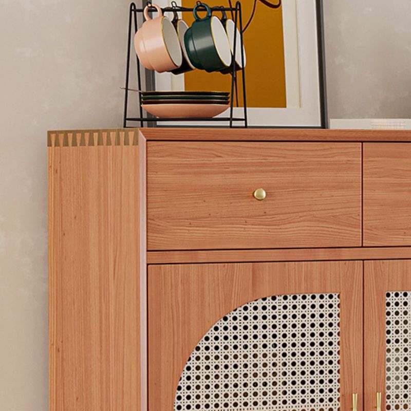 Sideboard glam in legno massiccio cucina da pranzo sideboard con porta