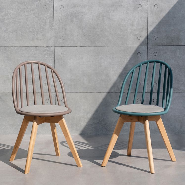 Scandinavian Dining Chair Windsor Back Side Chair with Wood Legs for Home Use Clearhalo ' kitchen&dining_furn' 'Dining Chairs' 'Dining Tables & Seating' 'dining_chair' 'furn' 'furn_dining_chair' 'Furniture' 'furniture_dining_chair' 'Kitchen & Dining Furniture' 'kitchen' 1200x1200_8fba19cf-8b1b-4342-950e-b776be316774