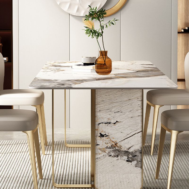 Luxury 1/3/4/5/6 Pieces Dining Set Sintered Stone Dining Table with Leather Chairs Clearhalo 'Dining Room Sets' 'Dining Tables & Seating' 'dining_room_set' 'furn' 'furn_dining_room_set' 'Furniture' 'furniture_dining_room_set' 'Kitchen & Dining Furniture' 'kitchen&dining_furn' 'kitchen' 1200x1200_8fbce875-a824-42d6-9754-31be8182b4a0