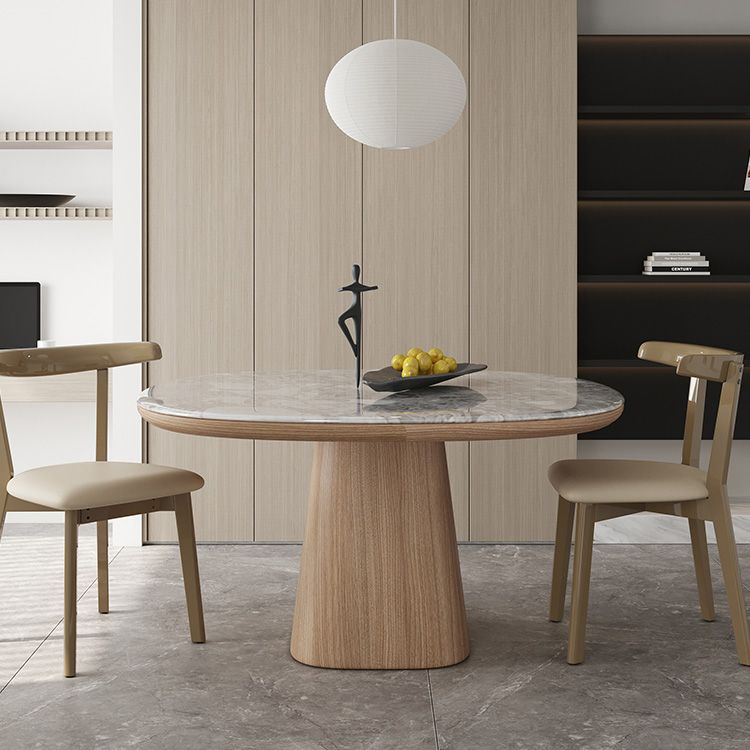 Solid Wood Base Table Square Dining Table for Kitchen Dining Room Clearhalo 'Dining Tables & Seating' 'Dining Tables' 'dining_table' 'furn' 'furn_dining_table' 'Furniture' 'Kitchen & Dining Furniture' 1200x1200_8fbd8f1d-fe2e-44df-865f-443f338e934b