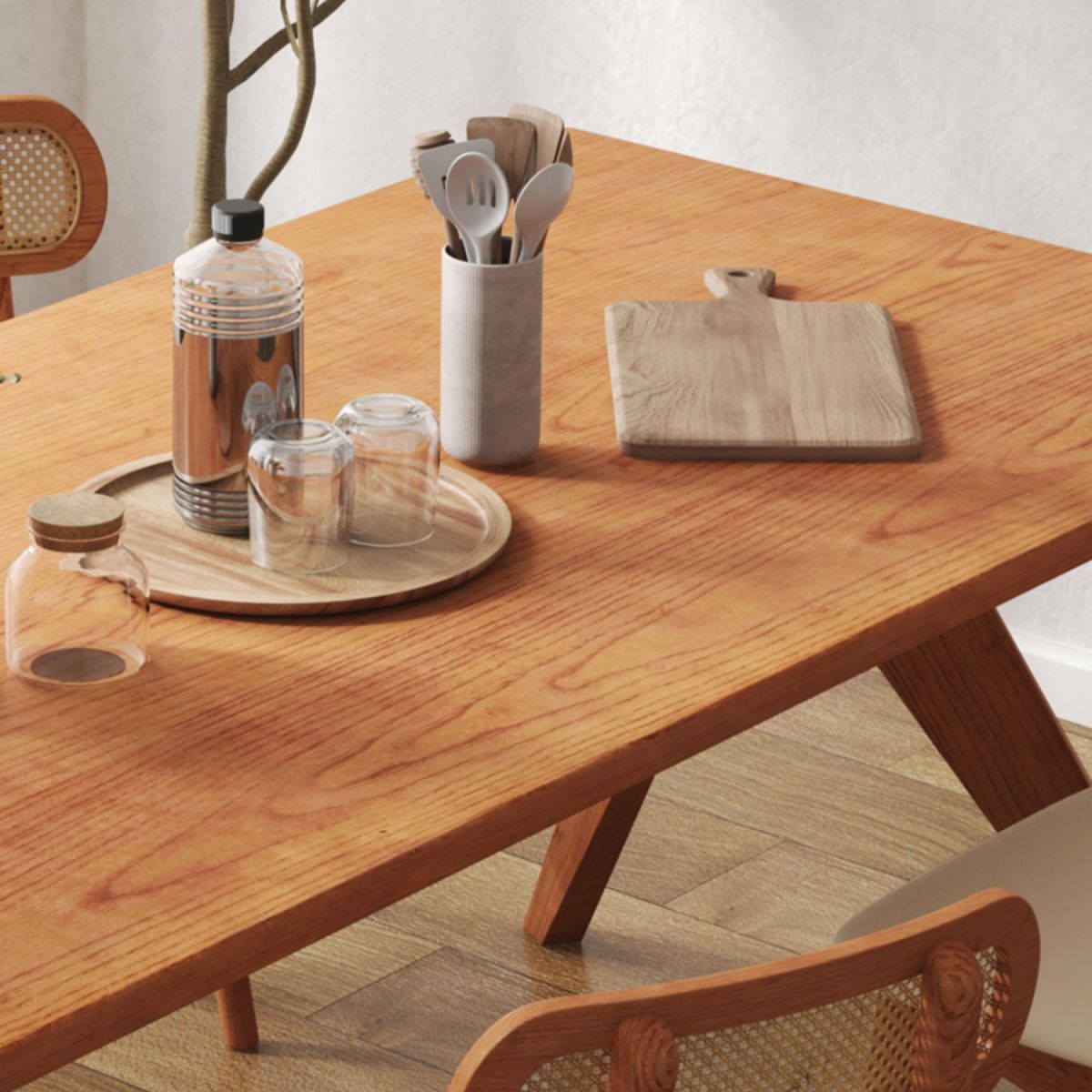 Modern Solid Wood Kitchen Dining Room Home Furniture 4-foot Dinner Table Clearhalo ' dining_table' 'Dining Tables & Seating' 'Dining Tables' 'furn' 'furn_dining_table' 'Furniture' 'furniture_dining_table' 'Kitchen & Dining Furniture' 'kitchen&dining_furn' 'kitchen' 'kitchen_dining_table' 1200x1200_8fbd999c-0a64-4548-8778-a37c5c163e71