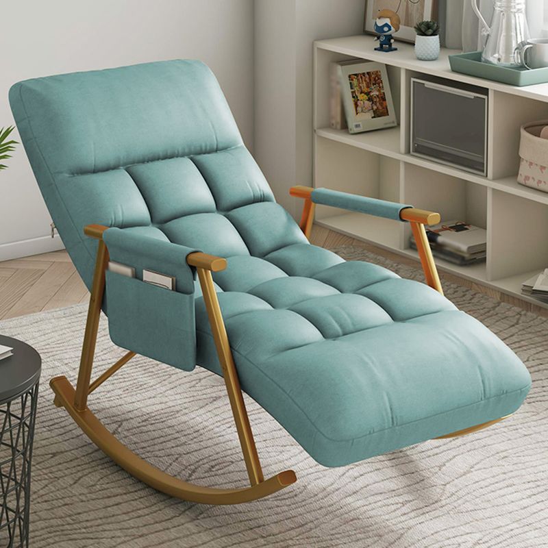 Chaise à bascule en faux cuir moderne avec rangement