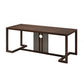 Industrial Elm Wood Dining Table Rectangle Table in Brown with Trestle Base Clearhalo ' dining_table' 'Dining Tables & Seating' 'Dining Tables' 'furn' 'furn_dining_table' 'Furniture' 'furniture_dining_table' 'Kitchen & Dining Furniture' 'kitchen&dining_furn' 'kitchen' 'kitchen_dining_table' 1200x1200_8fbf0b6b-6c82-4427-9e3b-7e26edbb8a10