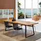 Modern Pine Solid Wood Table Rectangle Dining Table with Metal Black Double Pedestal Base Clearhalo ' dining_table' 'Dining Tables & Seating' 'Dining Tables' 'furn' 'furn_dining_table' 'Furniture' 'furniture_dining_table' 'Kitchen & Dining Furniture' 'kitchen&dining_furn' 'kitchen' 'kitchen_dining_table' 1200x1200_8fc17658-efc5-4138-95a0-46cf4a2e37fb