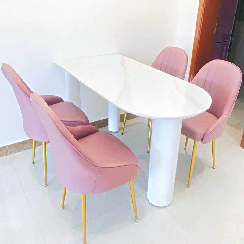 Irregular Shape White Table for Restaurant Sintered Stone Island Table with 3 Legs Clearhalo ' dining_table' 'Dining Tables & Seating' 'Dining Tables' 'furn' 'furn_dining_table' 'Furniture' 'furniture_dining_table' 'Kitchen & Dining Furniture' 'kitchen&dining_furn' 'kitchen' 'kitchen_dining_table' 1200x1200_8fc211d2-1425-476d-aa9e-ca10ef8894a2