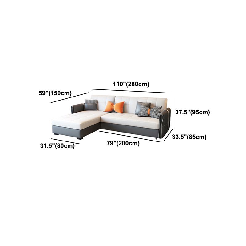 Mid Century Modern Tight Back Sofa Faux Leather Square Arm Sofa