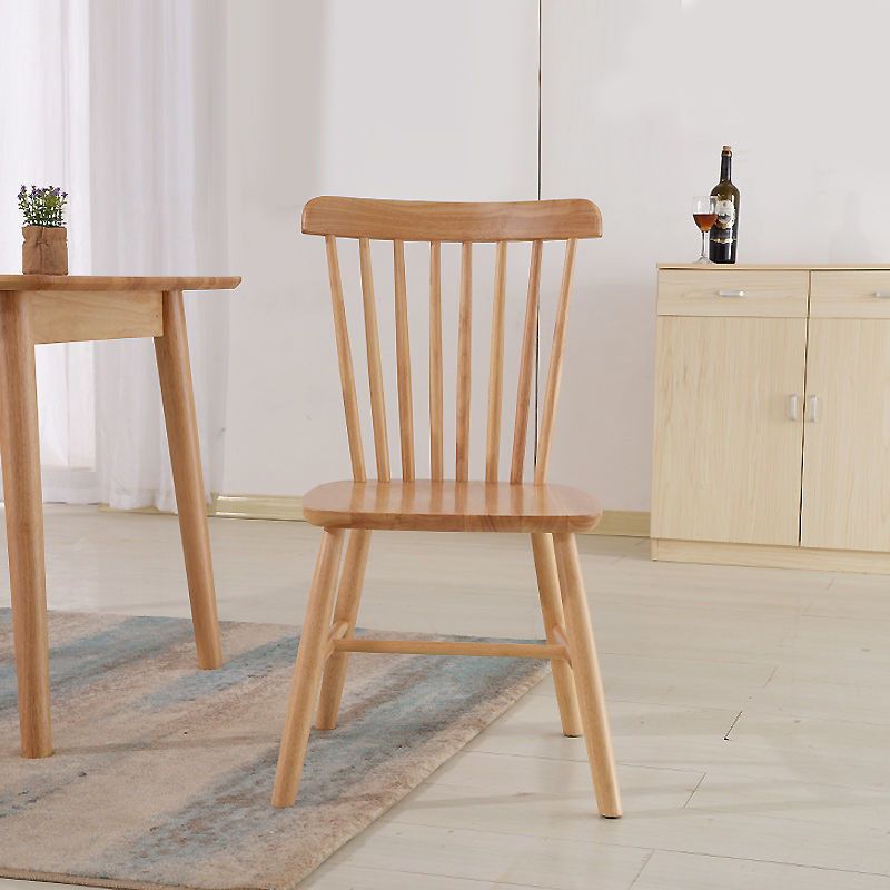Silla de comedor de madera contemporánea silla lateral de viento en el acabado mate para interiores