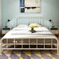 Metal Open-Frame Bed Scooped Solid Color Slat Bed with Custom Gold Leg Clearhalo 'Bedroom Furniture' 'Beds' 'furn' 'furn_beds' 'Furniture' 1200x1200_8fc3c2e3-2d0a-4535-8342-2a4b1335aceb
