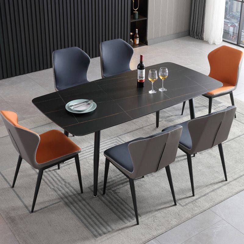 Industrial Standard Kitchen Dining Table Sintered Stone Rectangle Dining Table with 4 Legs Base Clearhalo ' dining_table' 'Dining Tables & Seating' 'Dining Tables' 'furn' 'furn_dining_table' 'Furniture' 'furniture_dining_table' 'Kitchen & Dining Furniture' 'kitchen&dining_furn' 'kitchen' 'kitchen_dining_table' 1200x1200_8fc45ab3-db12-4aa9-b3b7-fda4502636cf