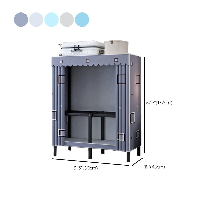 Zeitgenössische Garderobe Armoire mit Regalen Stahlgarderobe Schrank