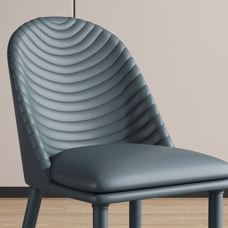 Minimalist Armless Solid Back Chair Leather Dining Side Chair Clearhalo 'Dining Chairs' 'Dining Tables & Seating' 'dining_chair' 'furn' 'furn_dining_chair' 'Furniture' 'furniture_dining_chair' 'Kitchen & Dining Furniture' 1200x1200_8fc55ec3-a3ba-471f-be3b-f610304b18aa