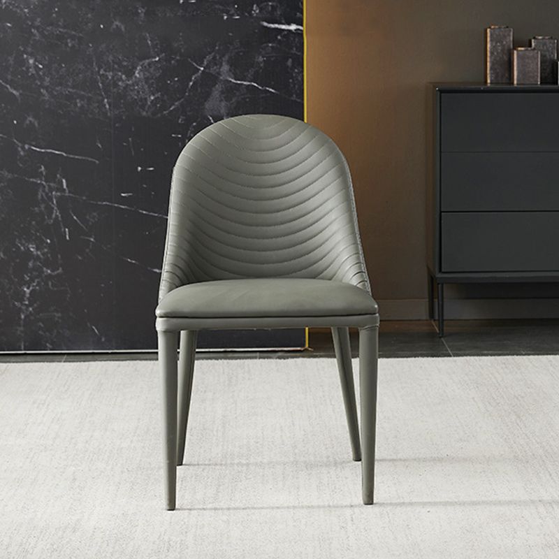 Modern Style Faux Leather Dining Chairs Metal Armless Dining Chair for Home Use Clearhalo 'Dining Chairs' 'Dining Tables & Seating' 'dining_chair' 'furn' 'furn_dining_chair' 'Furniture' 'Kitchen & Dining Furniture' 1200x1200_8fc56ffb-87af-4c86-b078-8ed5920b1bf9