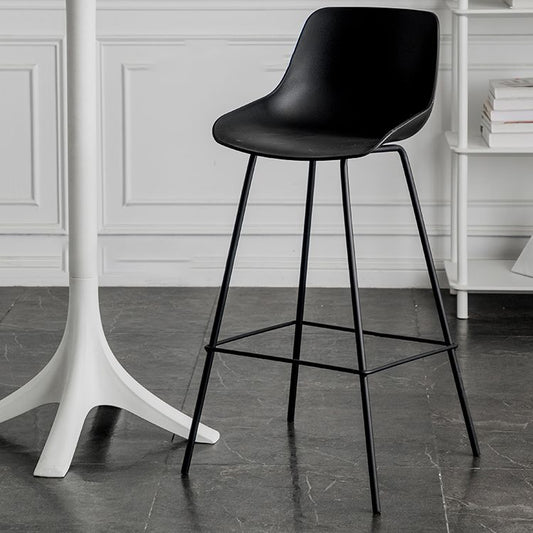 Modern Style Bar-stool Plastic Counter Bar Stool with Metal Legs Clearhalo 'Bar Furniture' 'Bar Stools' 'bar_stools' 'furn' 'furn_bar_stools' 'Furniture' 'furniture_bar_stools' 'Kitchen & Dining Furniture' 1200x1200_8fc5e41d-d2a7-4064-aa1c-e0f1edd20419