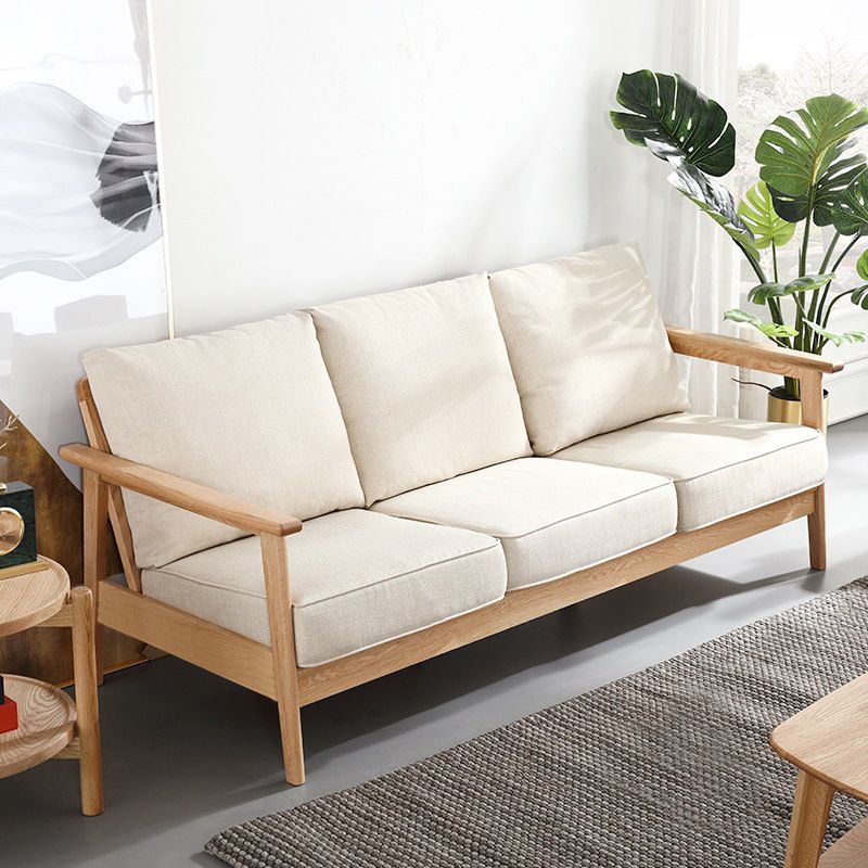 Scandinavian Cotton-Blend Beige Sofa Pillow Back Cushion Settee Clearhalo 'Furniture' 'furniture_sofas' 'Living Room Furniture' 'Sofa' 'sofas' 1200x1200_8fc67fa7-49f7-4b65-914e-c3e2721fc534