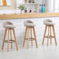 Contemporary Wood Stool Fabric Cushion in Matte Finish for Indoor