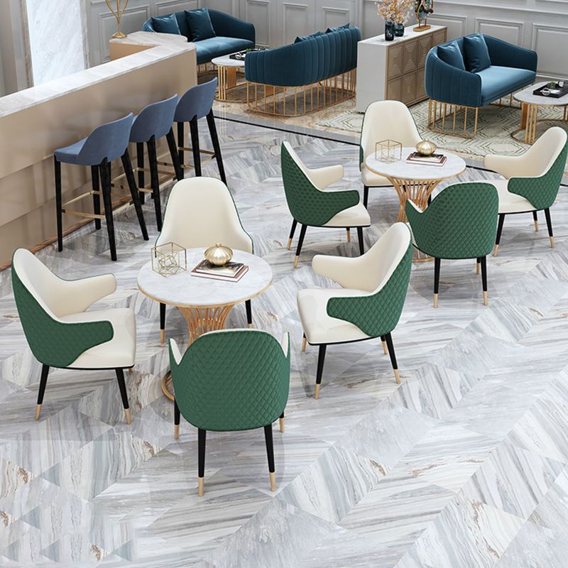 Set da pranzo moderno per casa 1/2/3/4/5 pezzi tavolo da pranzo rotondo con sedie imbottite